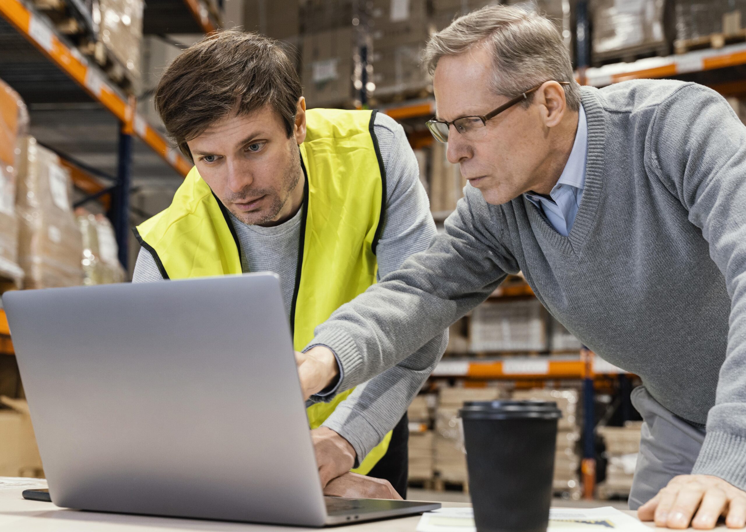 men warehouse working