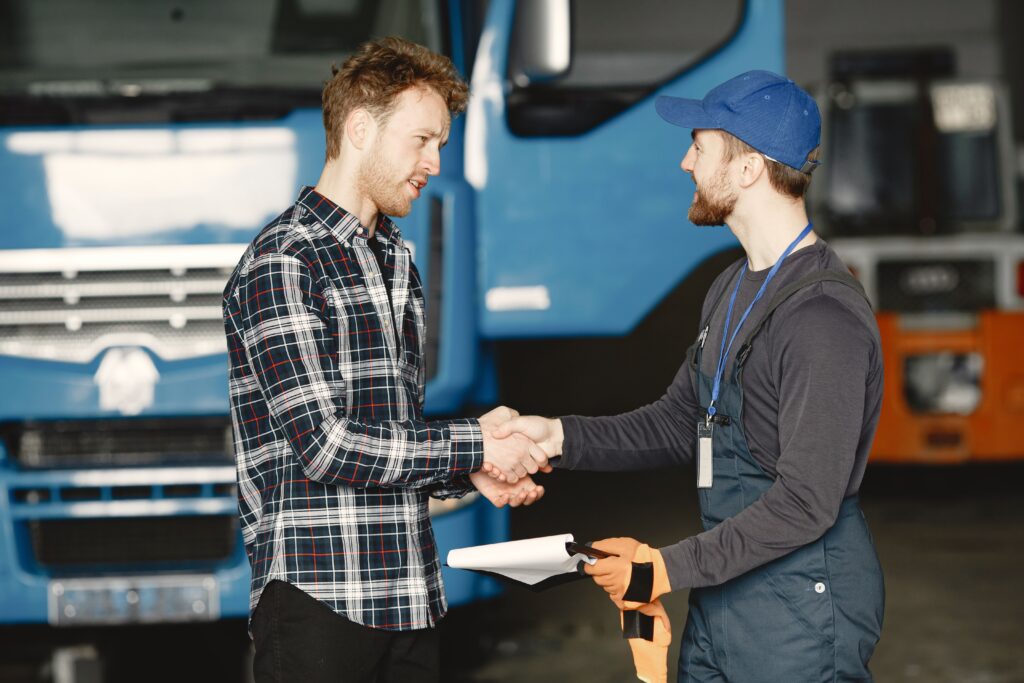 two guy talking about work