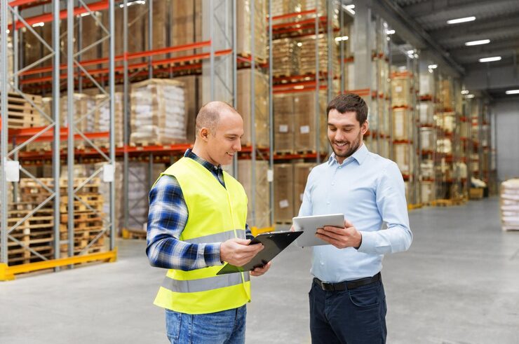 worker business with tablet