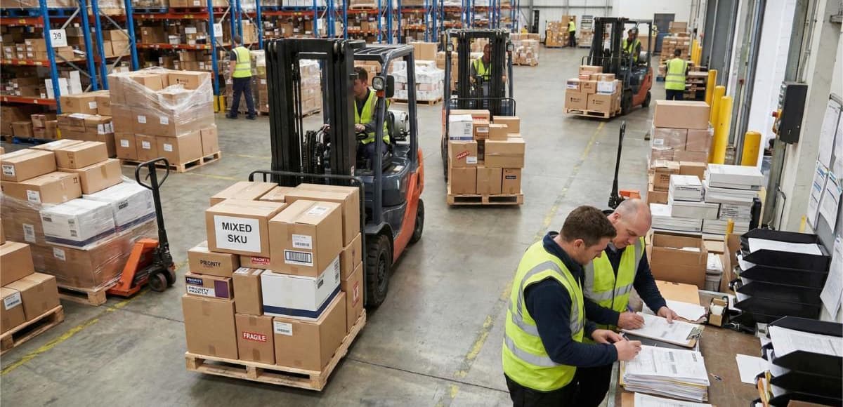 3PL Warehouse inventory transfer forklift fulfillment operations