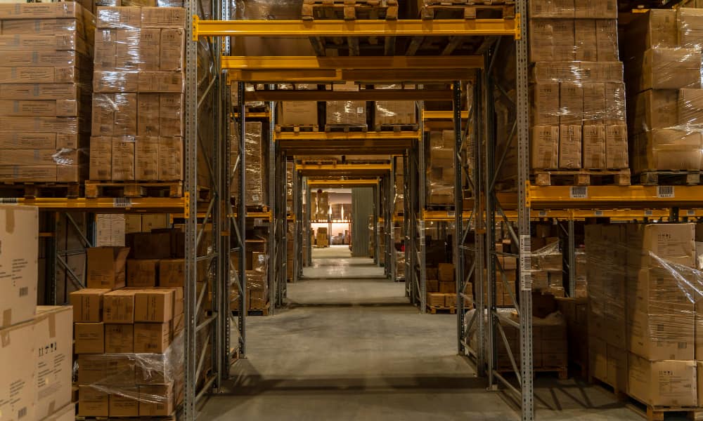 Warehouse stacks of items